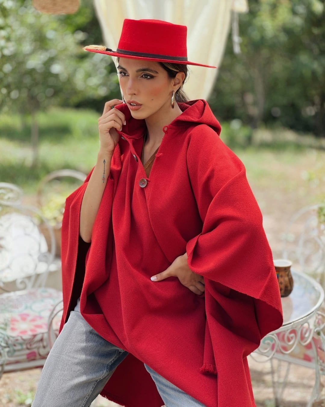 Poncho Liso | Rojo - Calafate Austral