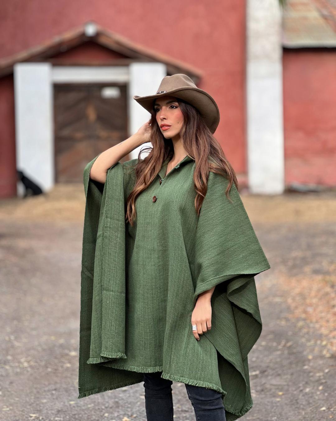 Poncho Liso | Verde - Calafate Austral