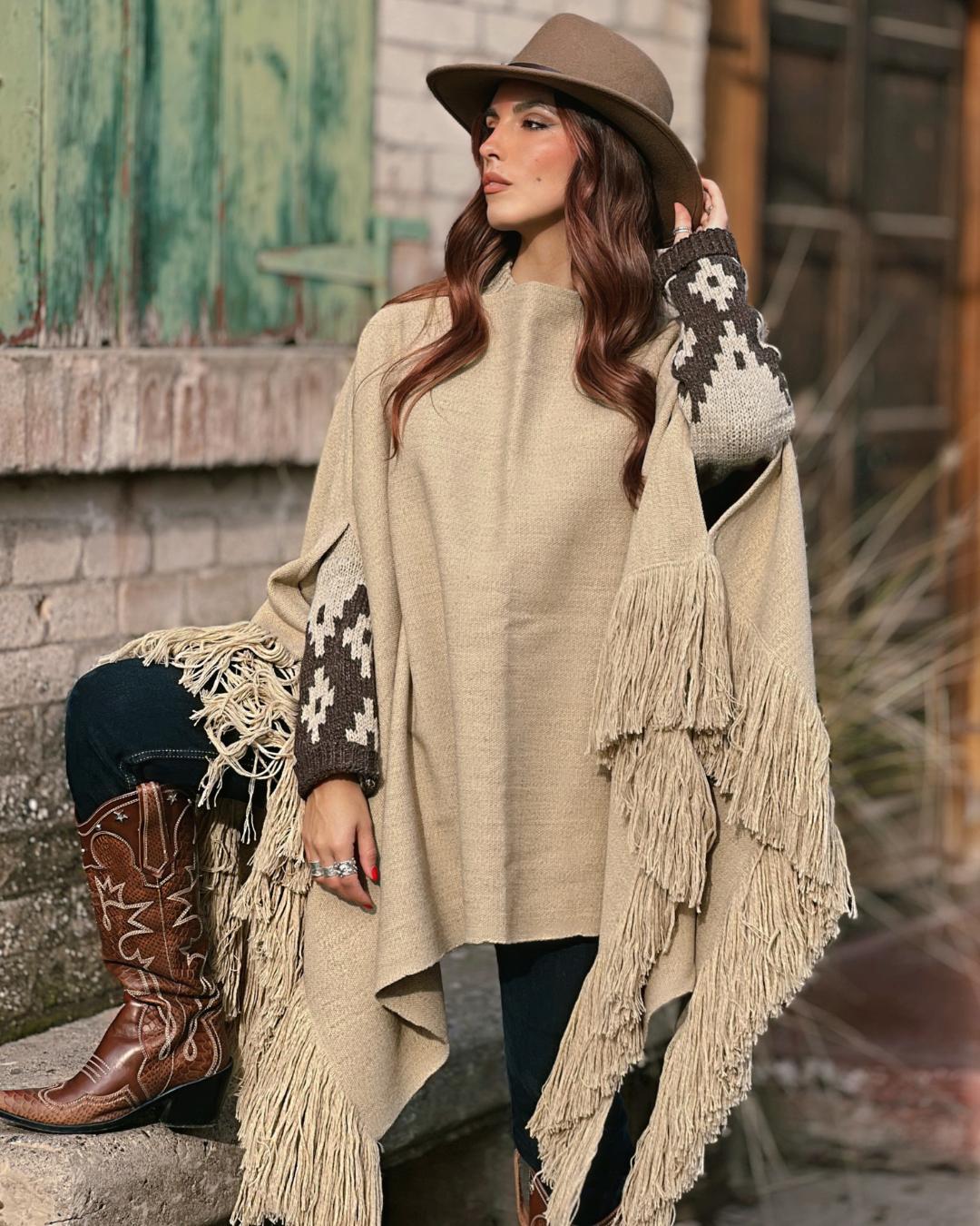 Poncho Patagua | Beige - Calafate Austral