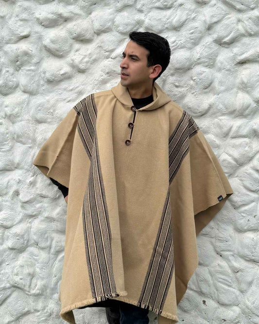 Poncho Queule | Beige - Calafate Austral