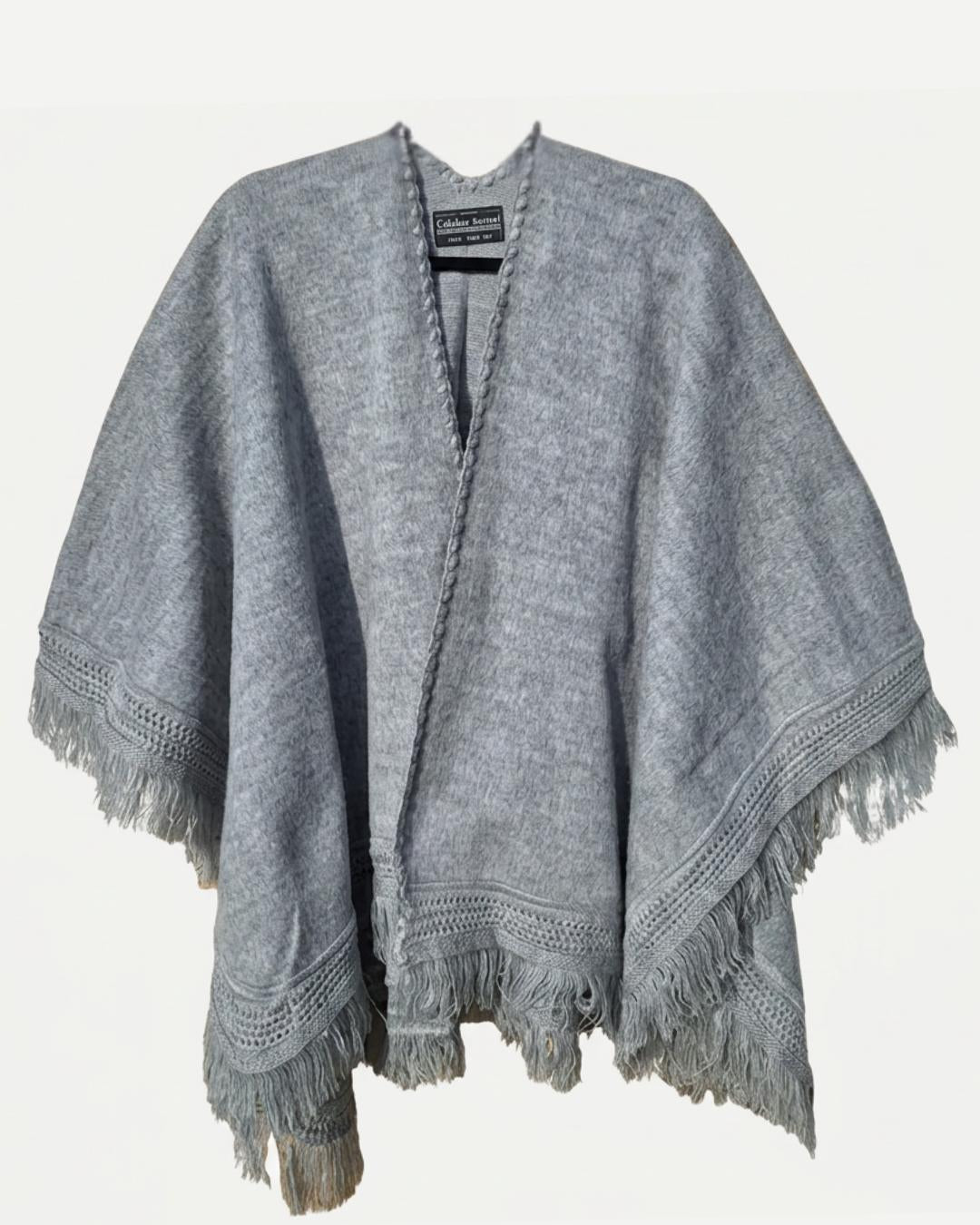 Ruana Patagua | Gris Plata - Calafate Austral