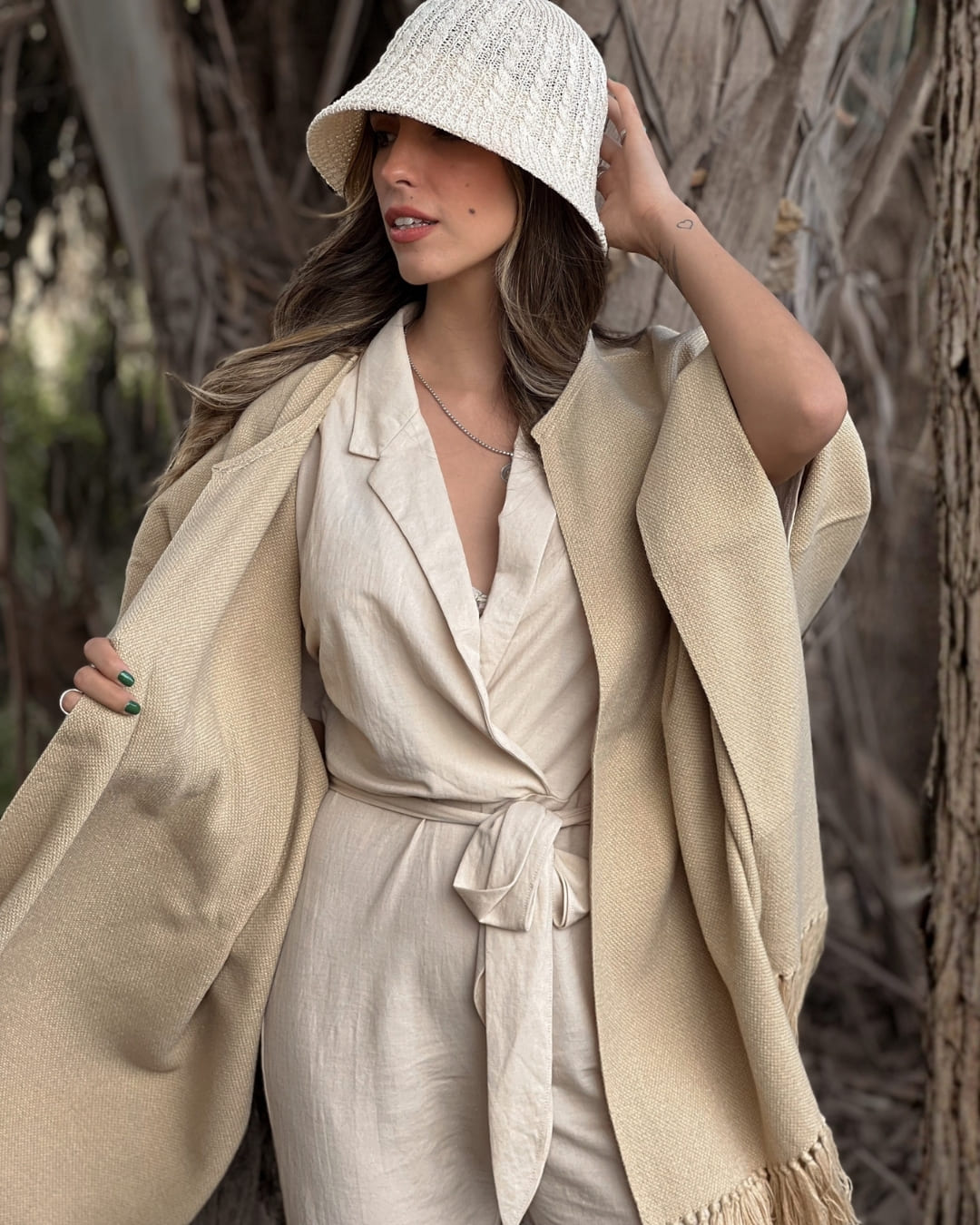 Ruana Suspiro | Beige - Calafate Austral