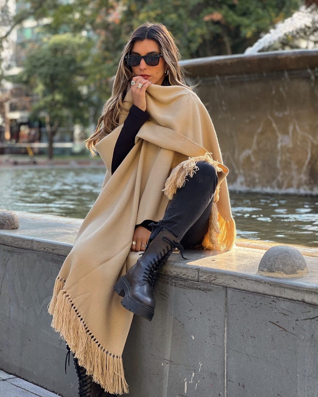 Ruana Suspiro | Beige - Calafate Austral
