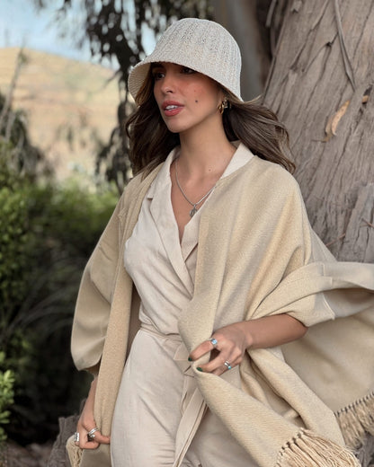 Ruana Suspiro | Beige - Calafate Austral
