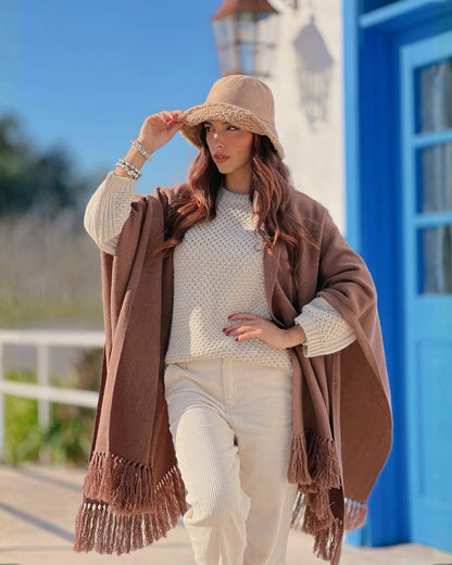 Ruana Suspiro | Capuccino - Calafate Austral