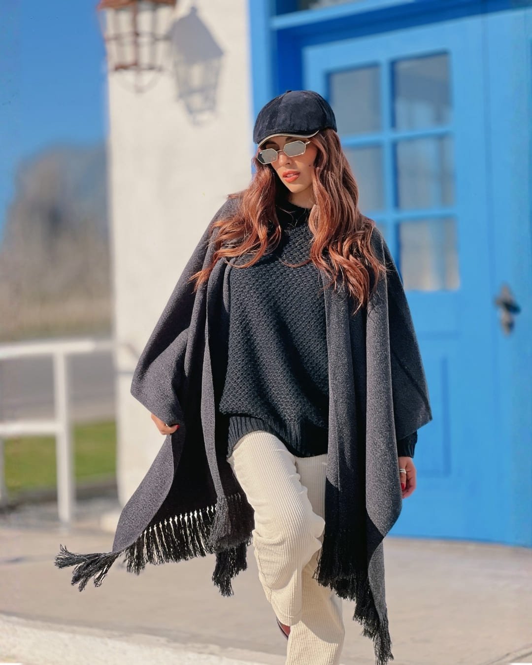 Ruana Suspiro | Gris marengo - Calafate Austral