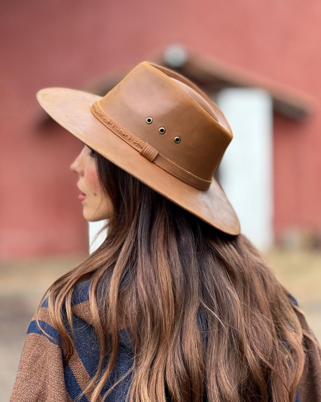 Sombrero Australiano | Cuero Natural - Calafate Austral