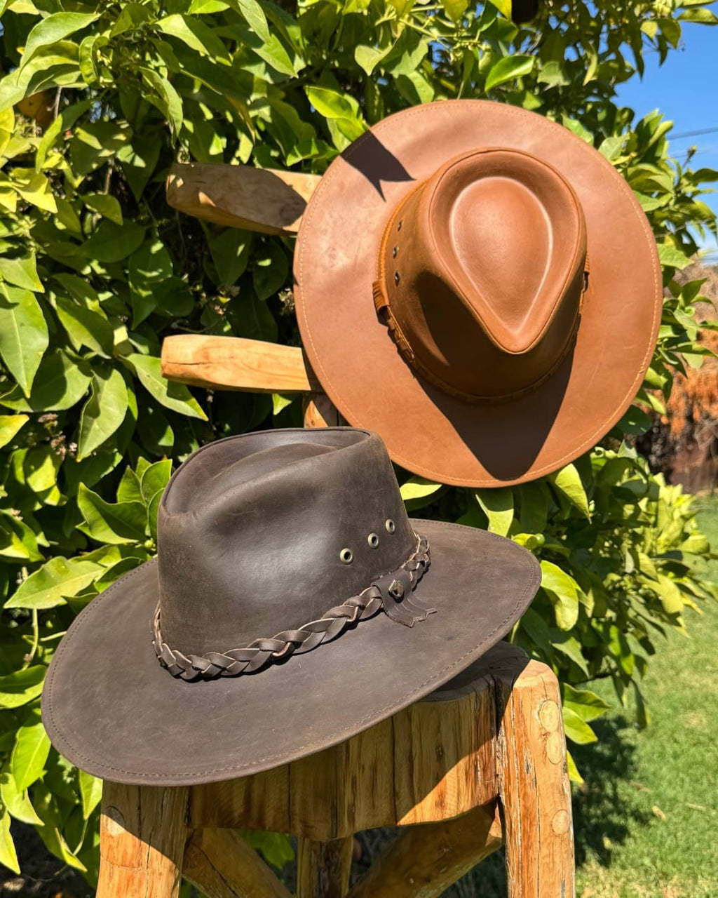 Sombrero Australiano | Cuero Natural - Calafate Austral