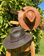 Sombrero Australiano | Cuero Natural - Calafate Austral