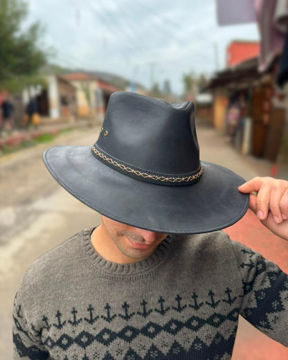 Sombrero Australiano | Cuero Natural - Calafate Austral
