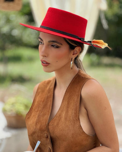 Sombrero Bolero | Rojo - Calafate Austral