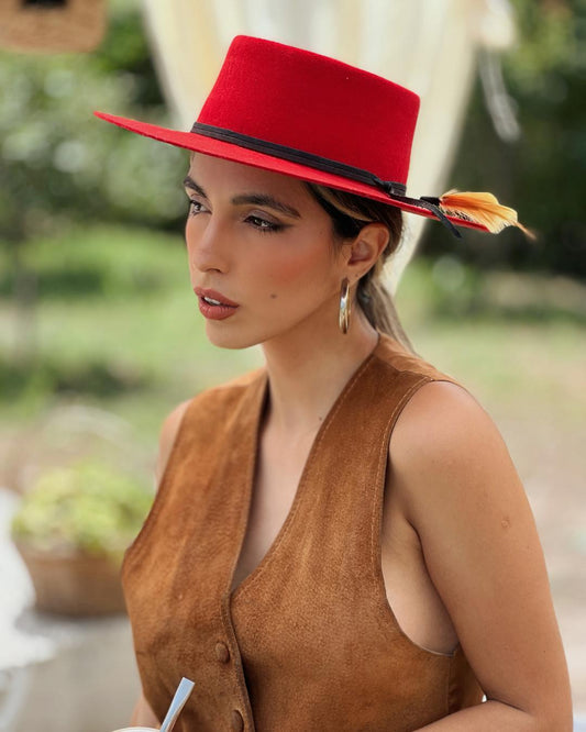 Sombrero Bolero | Rojo - Calafate Austral