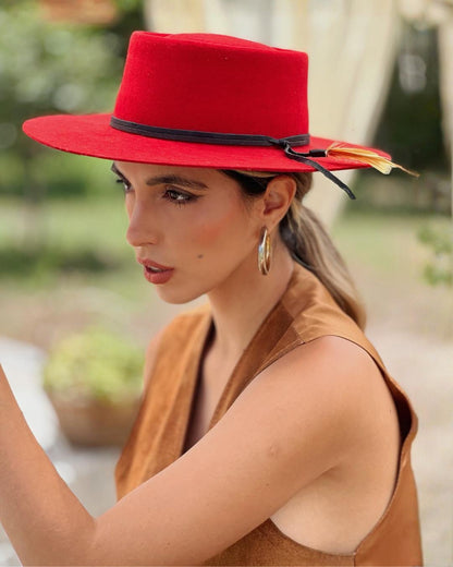 Sombrero Bolero | Rojo - Calafate Austral