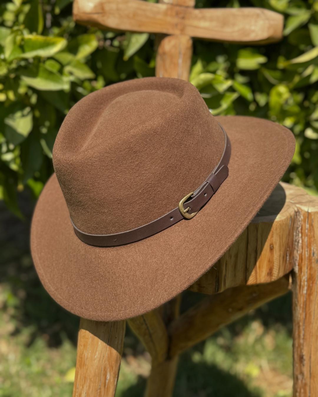 Sombrero Indiana café para mujer y hombre estilo outdoor