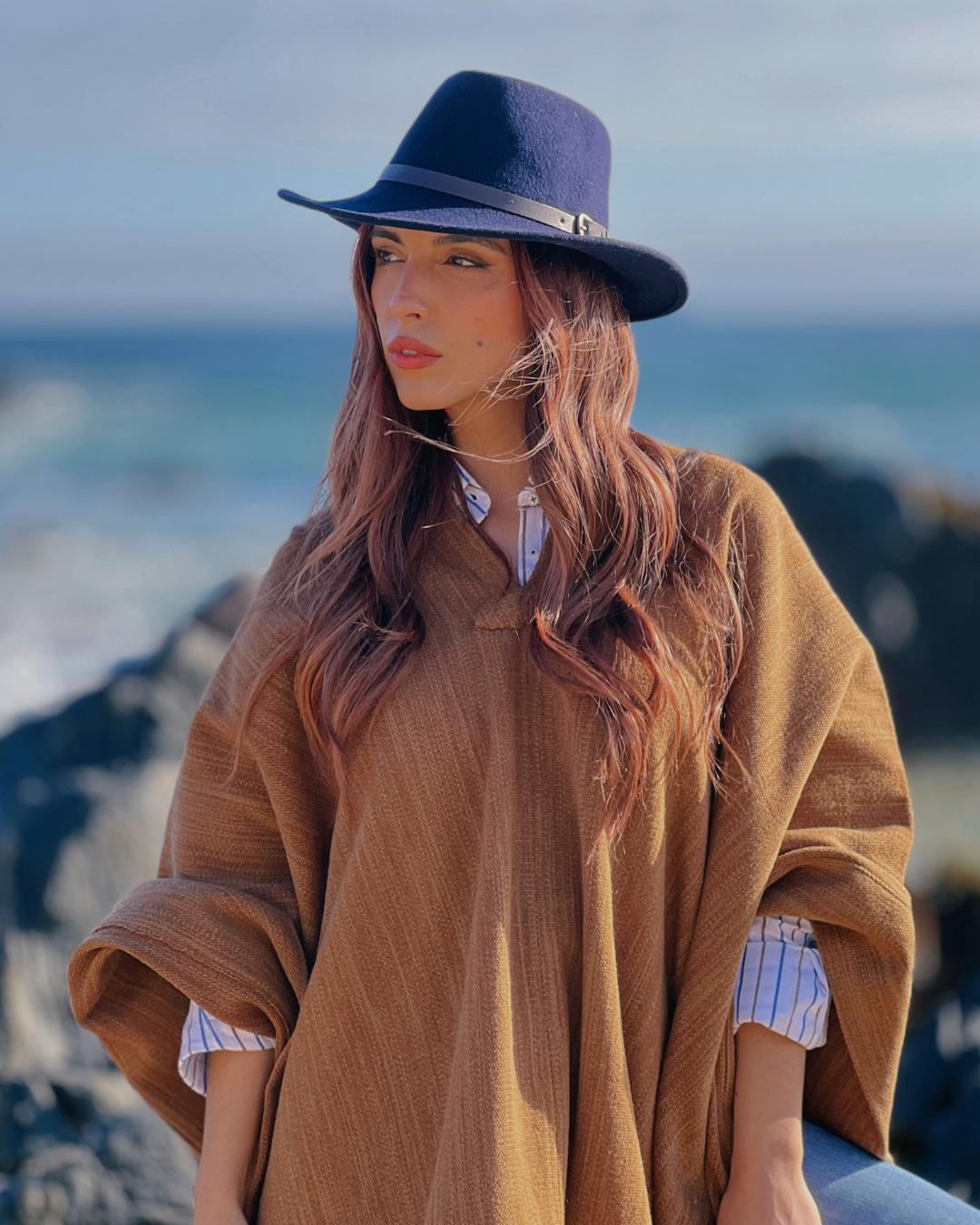 Sombrero Indiana Lana | Azul Marino - Calafate Austral