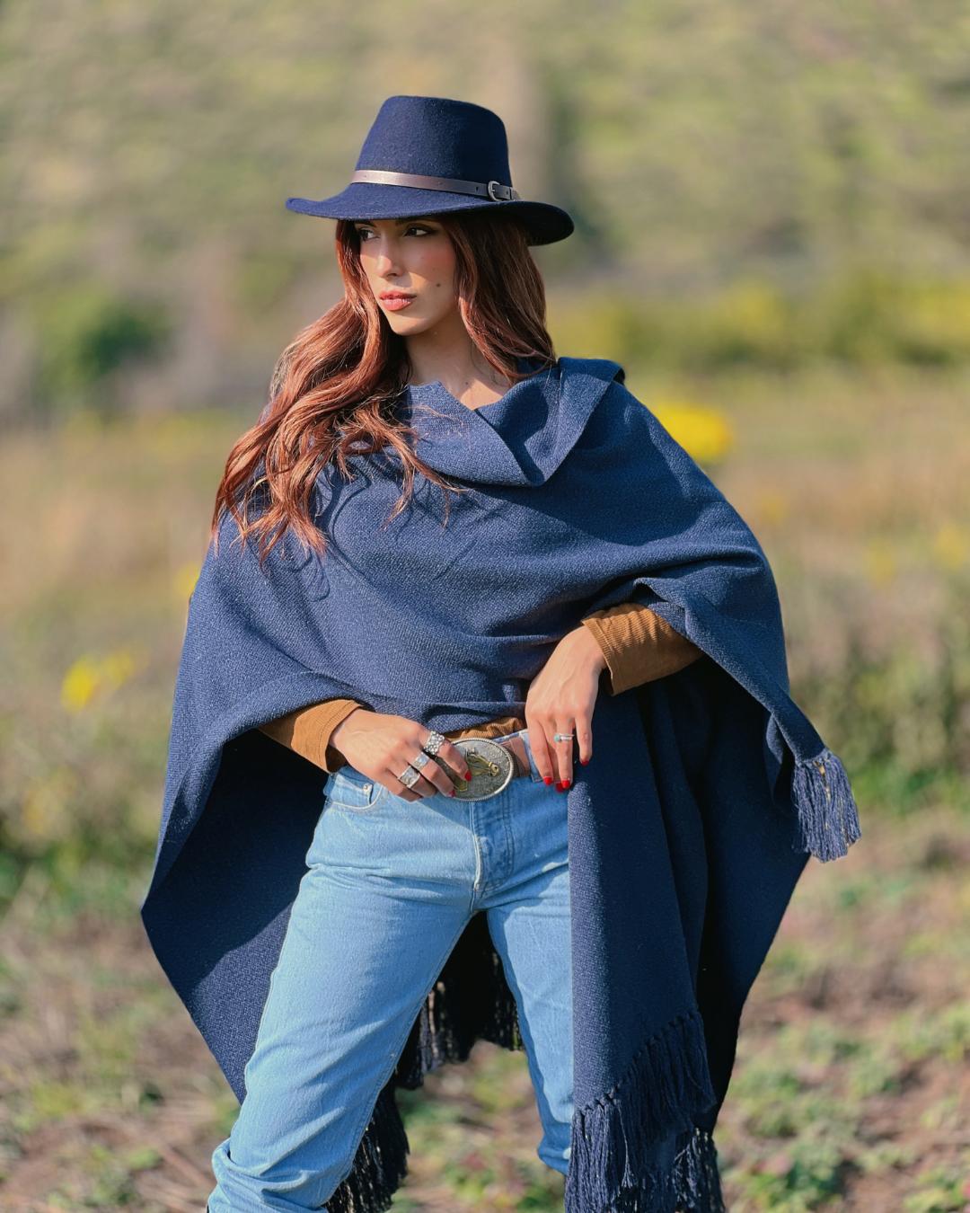 Sombrero Indiana Lana | Azul Marino - Calafate Austral