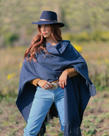 Sombrero Indiana Lana | Azul Marino - Calafate Austral