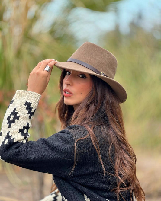 Sombrero Indiana Lana | Beige Tostado - Calafate Austral