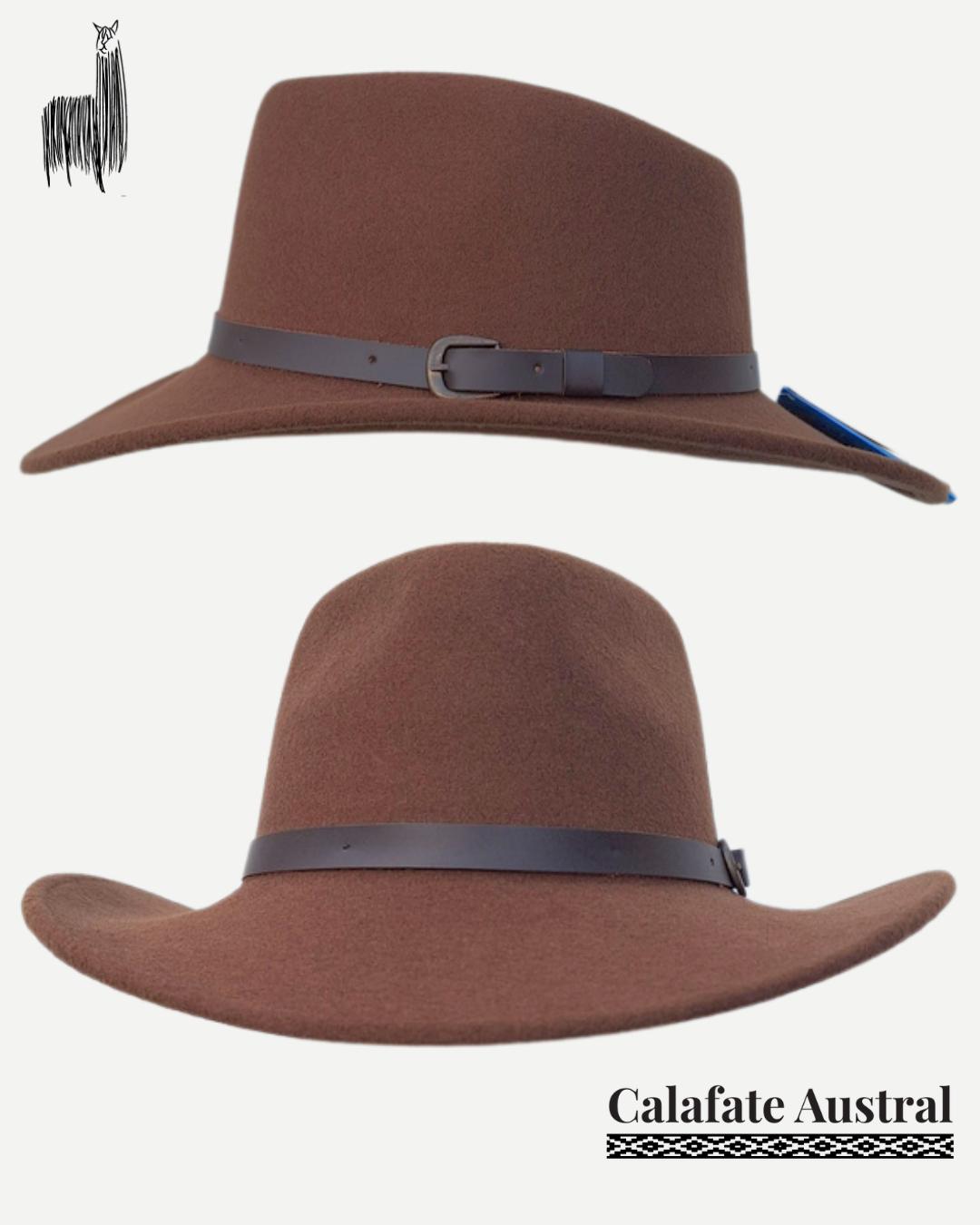 Sombrero Indiana Lana | Café - Calafate Austral