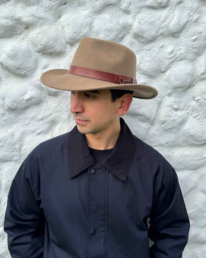 Sombrero Indiana Lana Correa Ancha | Beige - Calafate Austral