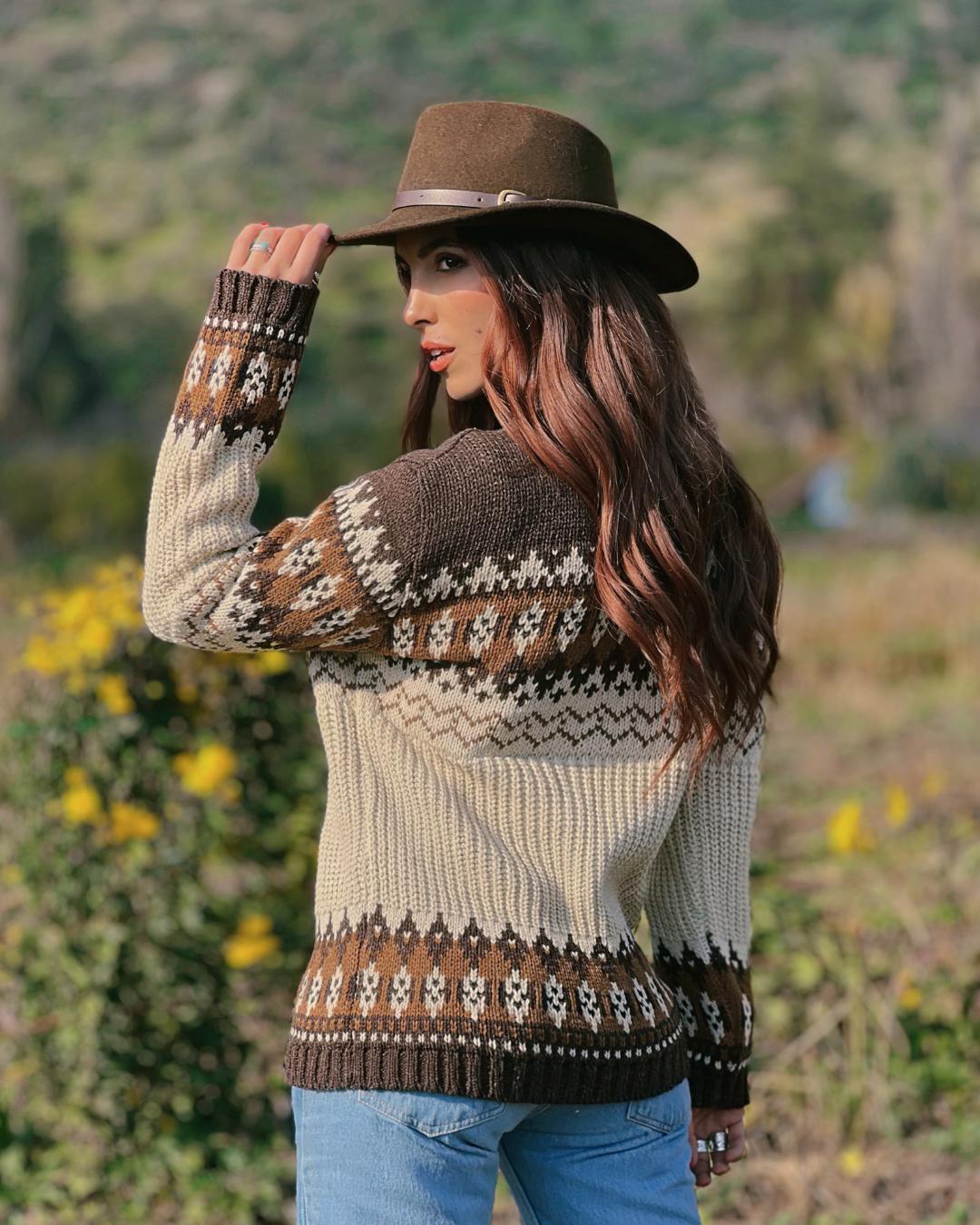 Sombrero Indiana Lana | Verde Musgo - Calafate Austral