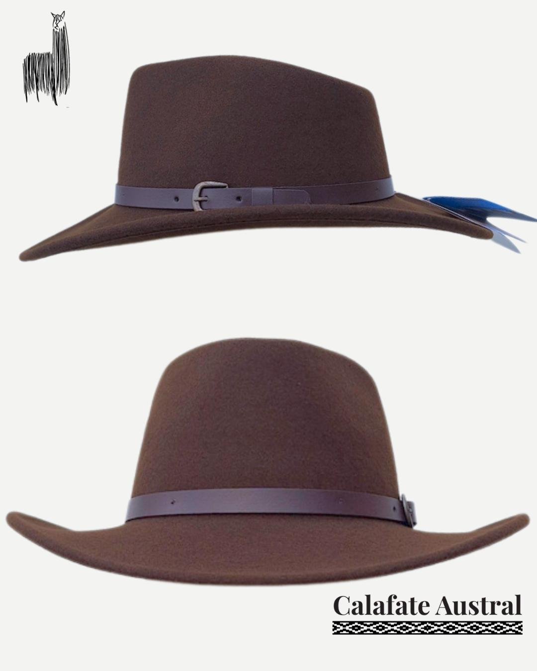 Sombrero Indiana Lana | Verde Musgo - Calafate Austral