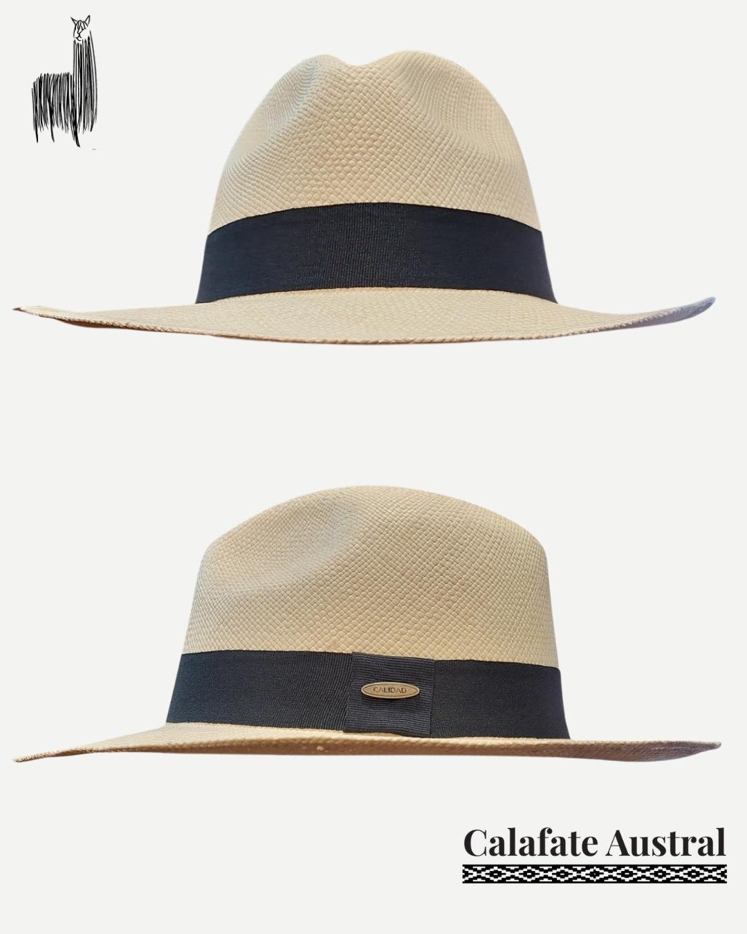 Sombrero Panamá Clásico | Paja Toquilla - Calafate Austral